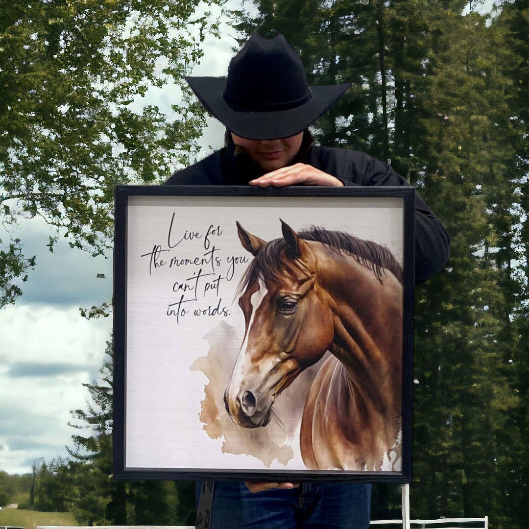 Pinetree Innovations Canada - Live For The Moments | Wood Sign: 14 x 14