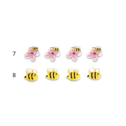 Shantiques Mini Creations - Earrings - Bumblebee with Flower #7