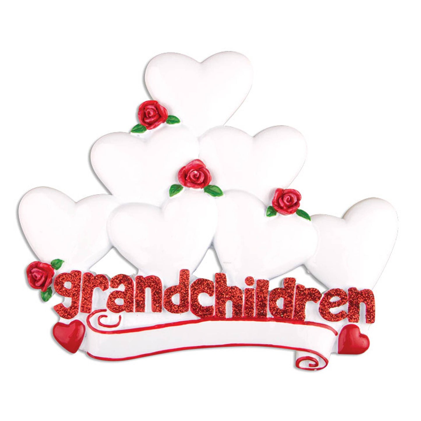 PolarX Ornaments - Grandchildren with Hearts Family Personalized Ornament: 4