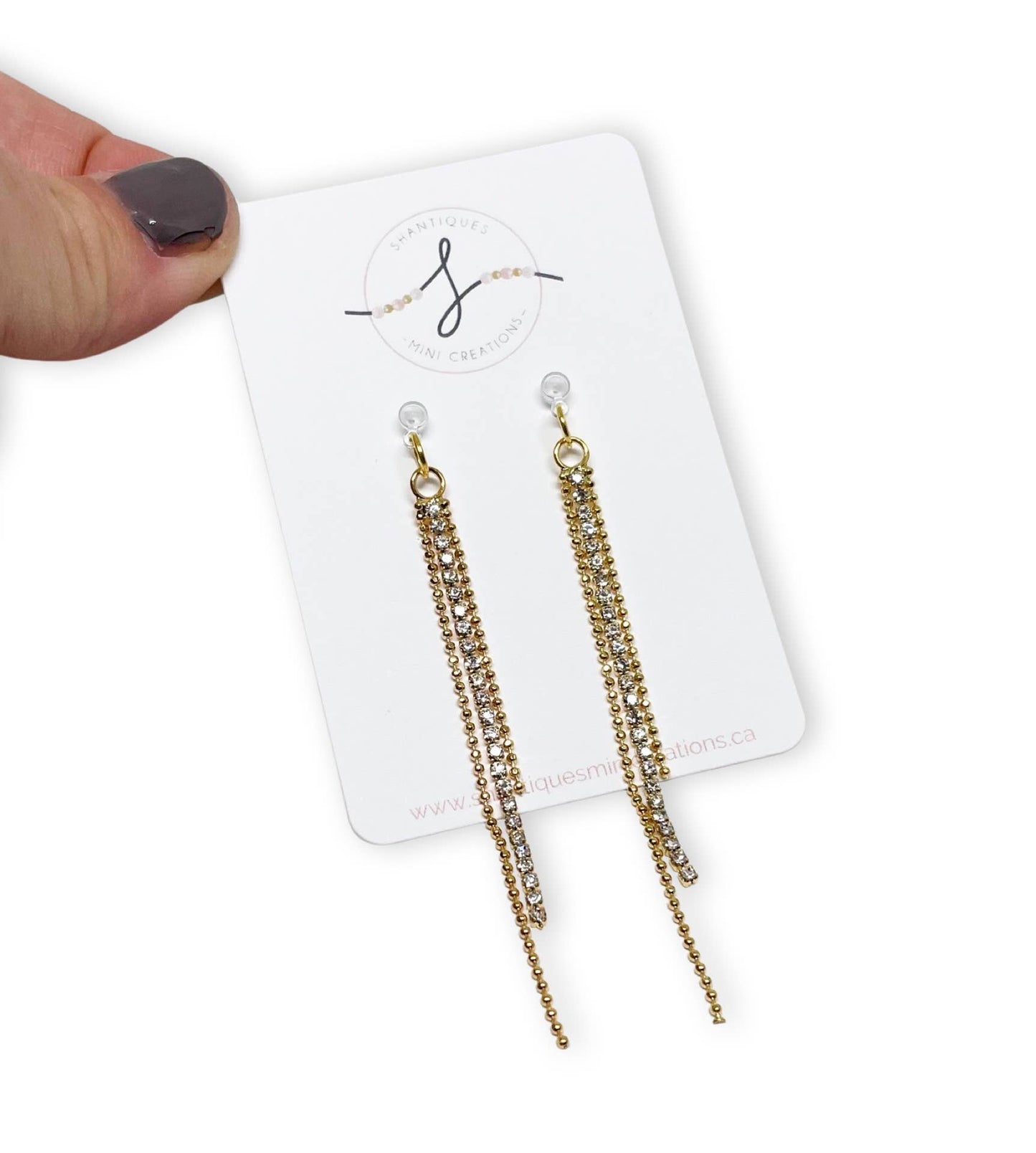 Shantiques Mini Creations - Dangle Earrings - Diamond Drops: 2