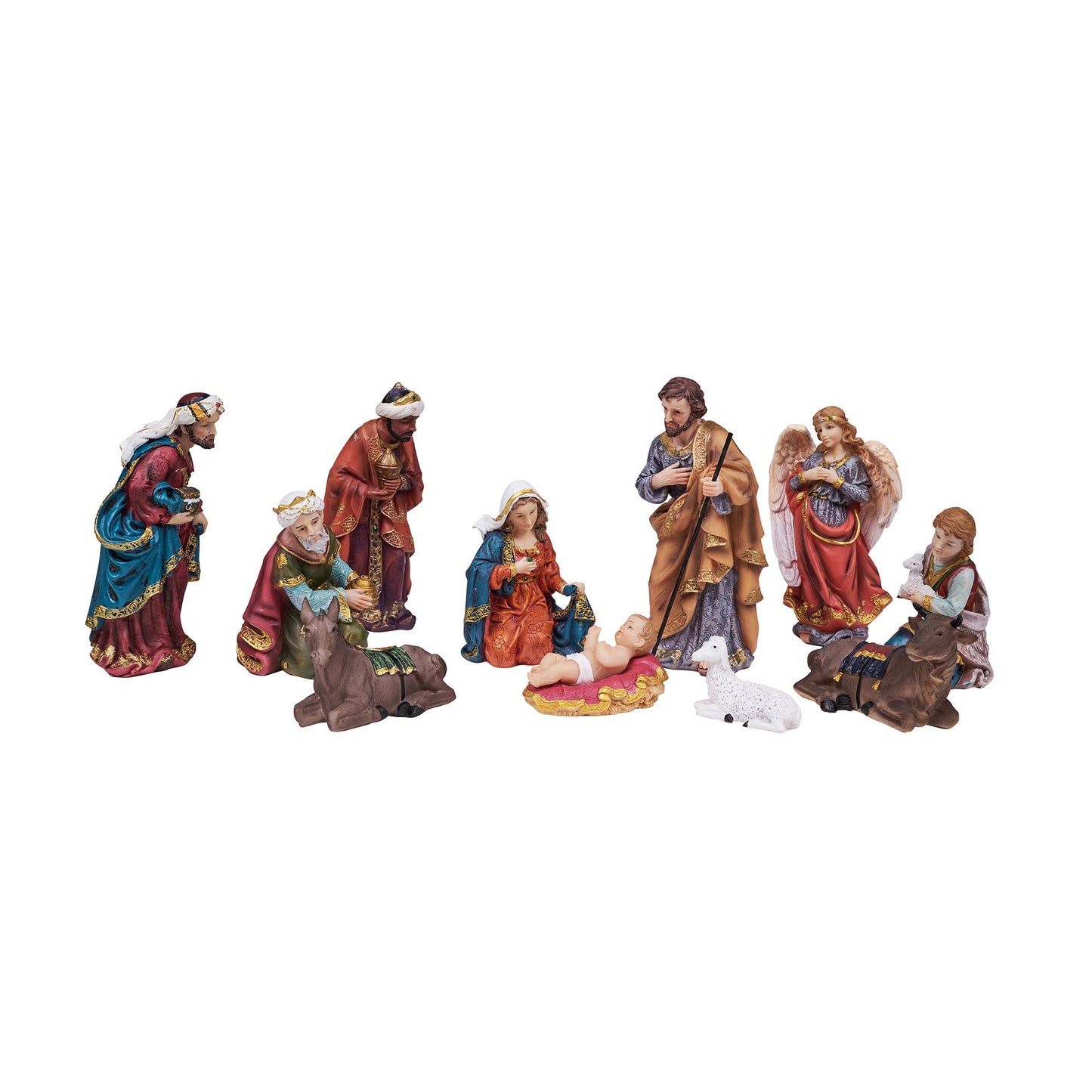 11 Pc Nativity & Three Wise Men Figurine Set