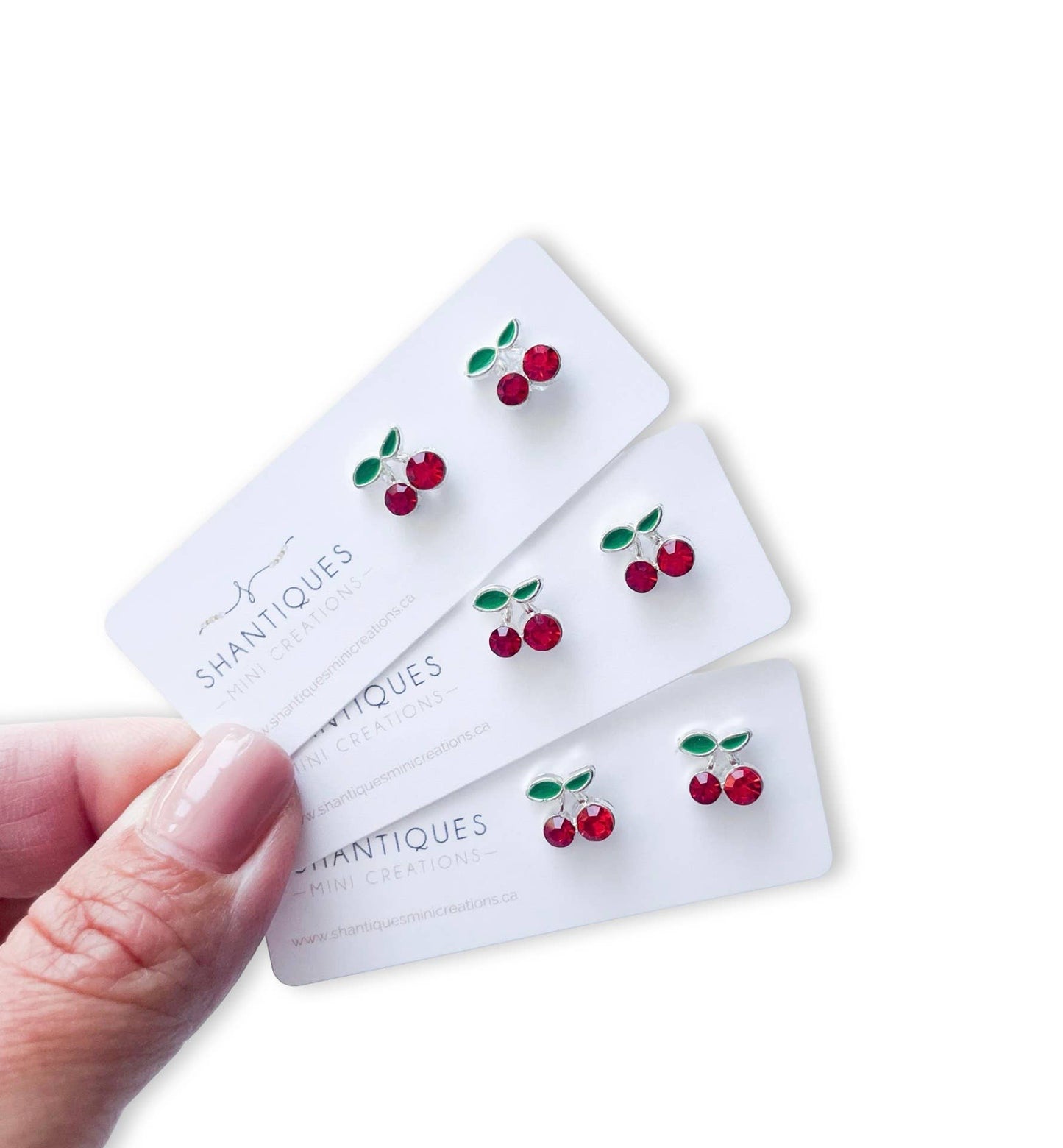 Shantiques Mini Creations - Earrings - Summer Cherries, 2 Styles (sold individually)