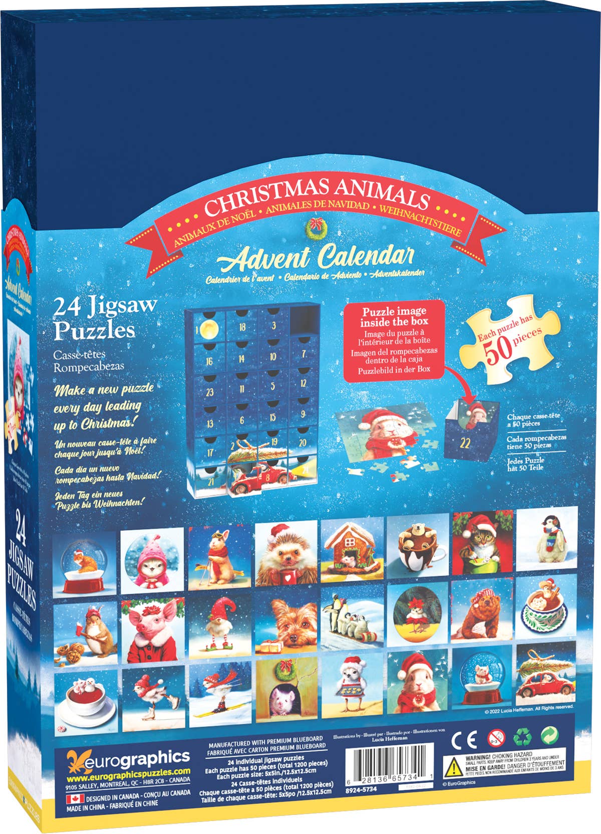 Eurographics Puzzles Canada - Christmas Animals - Advent Calendar