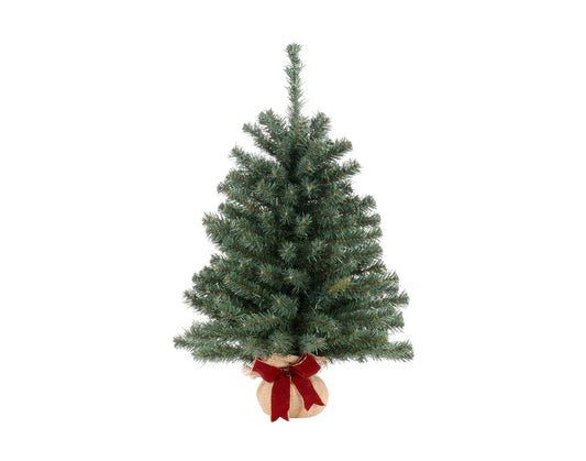 Christmas Tradition - 30" Mini Noble Christmas Tree w/Burlap Base & Bow