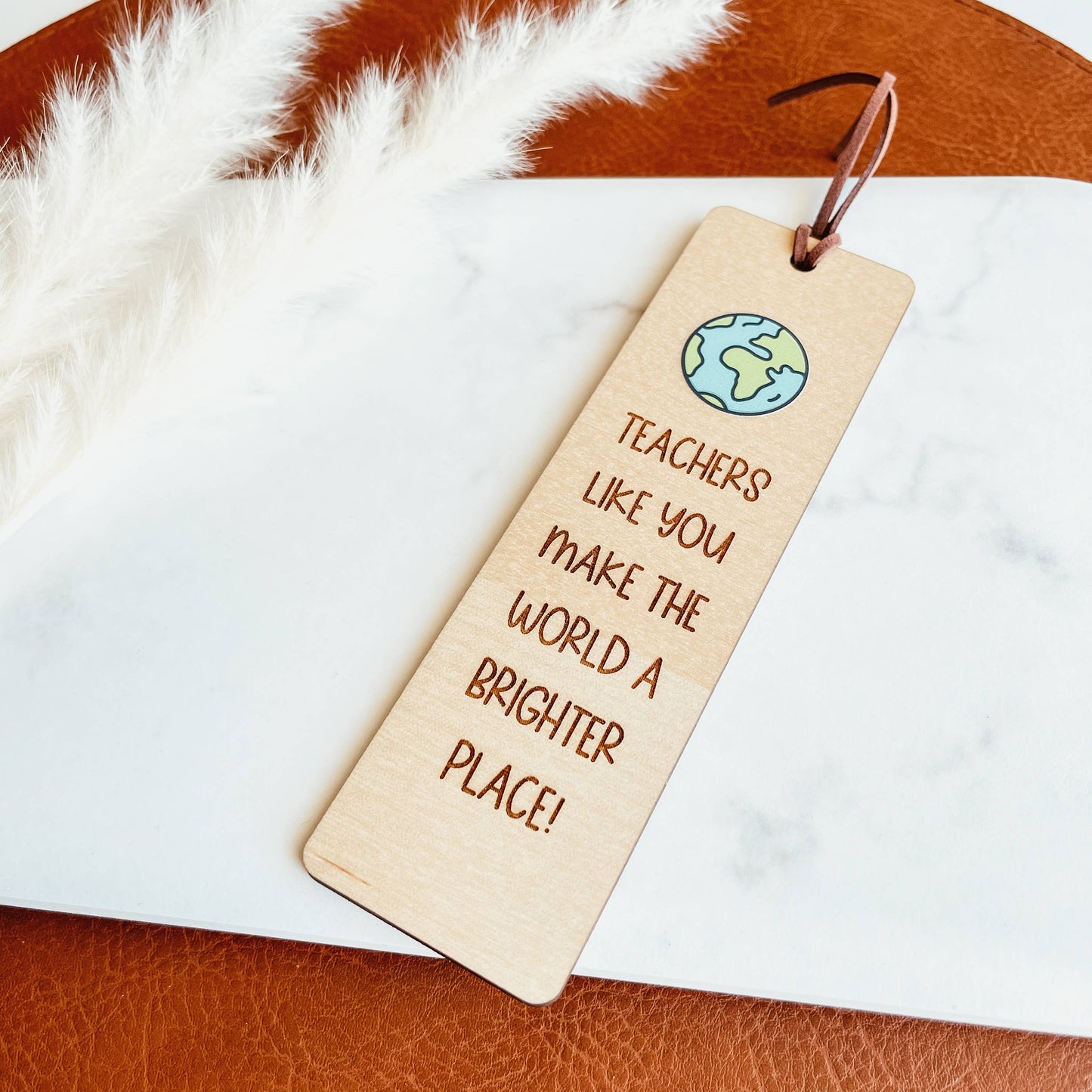 Knotty Design Co. - Teacher Wooden Bookmark | World A Brighter Place