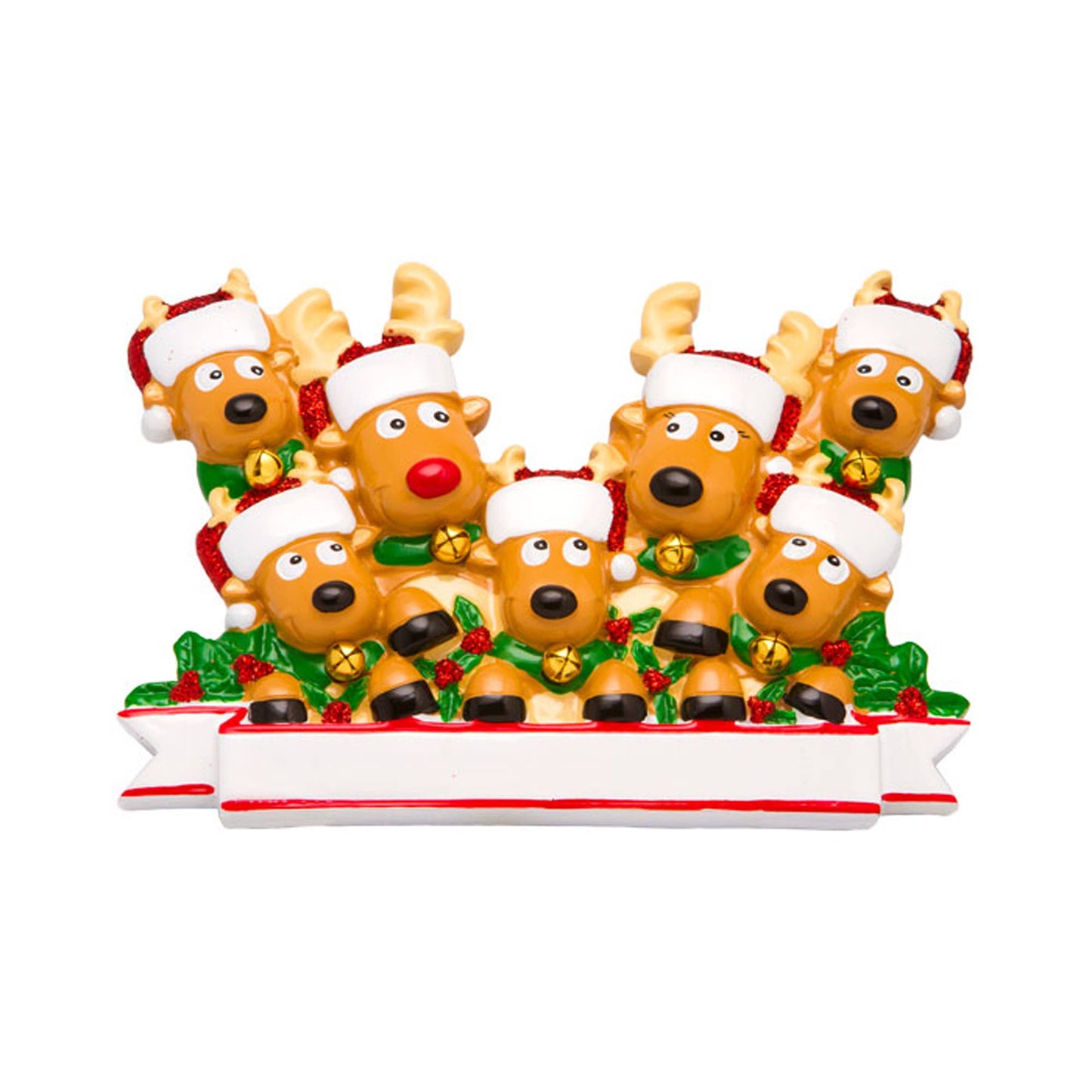 PolarX Ornaments - Reindeer Family Personalized Ornament: 6