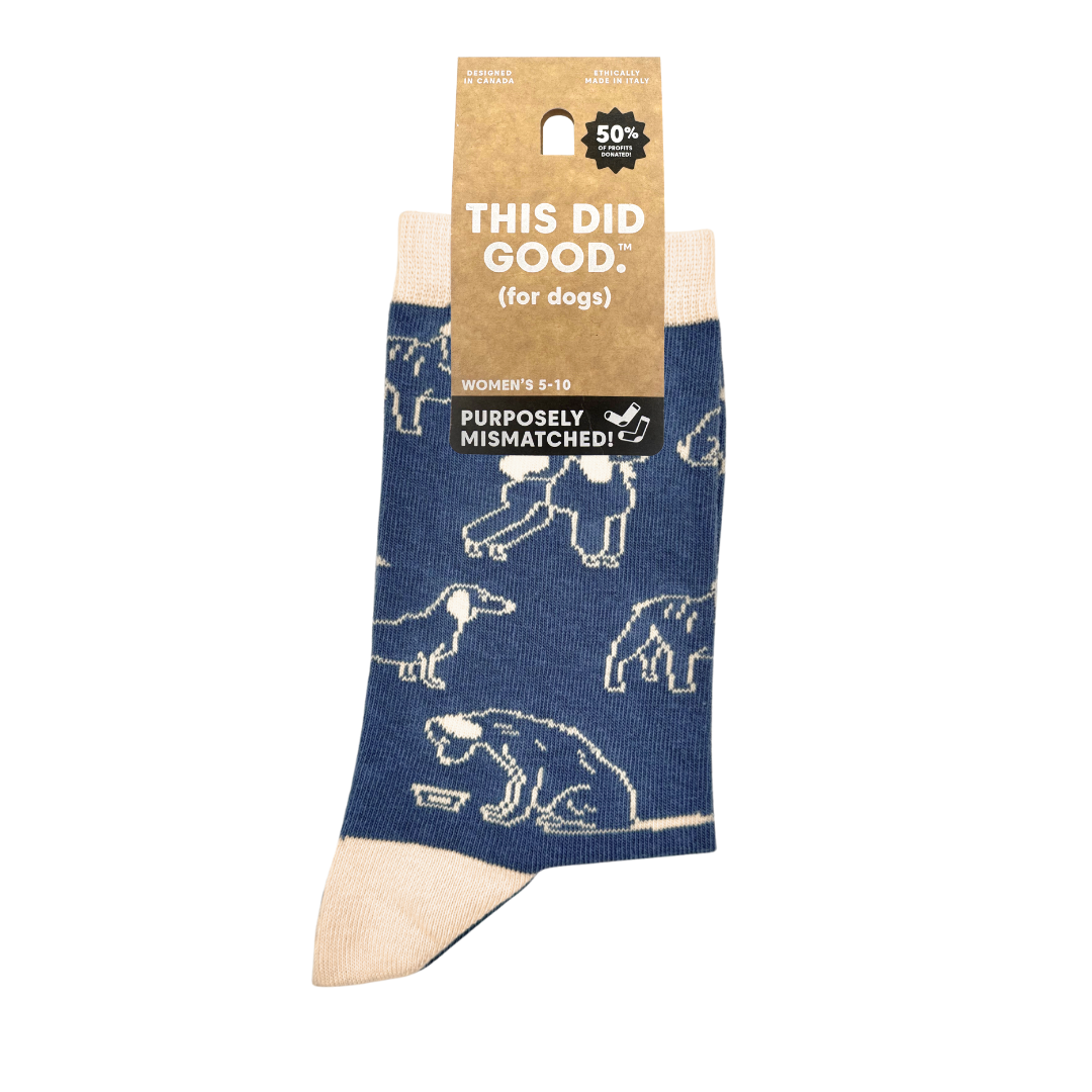 Friday Sock Co. - Women's Dogs This Did Good Crew Socks- Novelty Gift for Her: Women’s 5 – 10