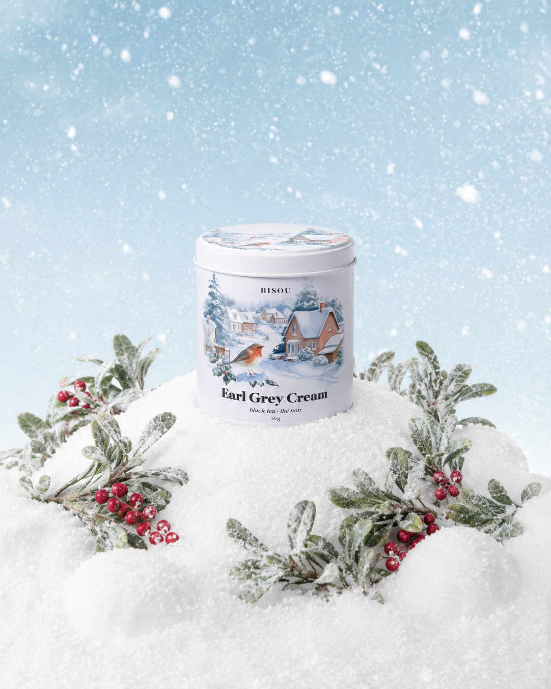 Bisou Tea, Grey Cream - Holiday Black Tea Tin