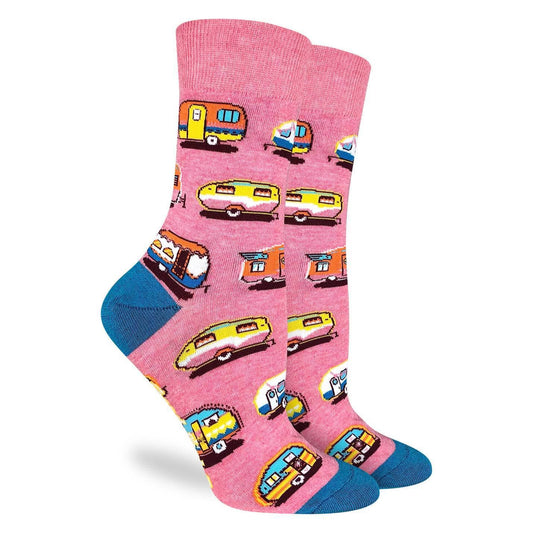 Good Luck Sock - Women's Happy Camper Socks: Shoe Size 5-9