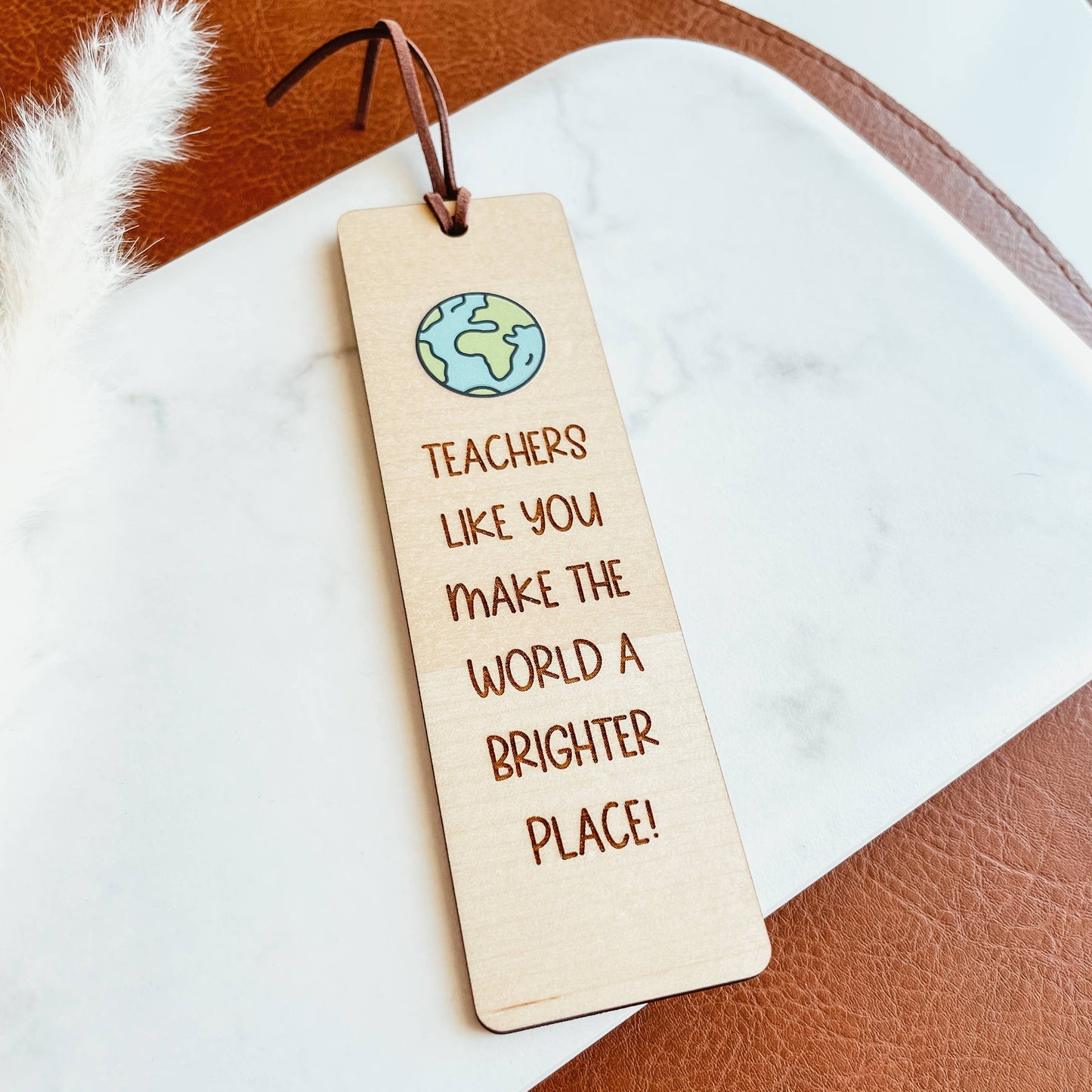 Knotty Design Co. - Teacher Wooden Bookmark | World A Brighter Place