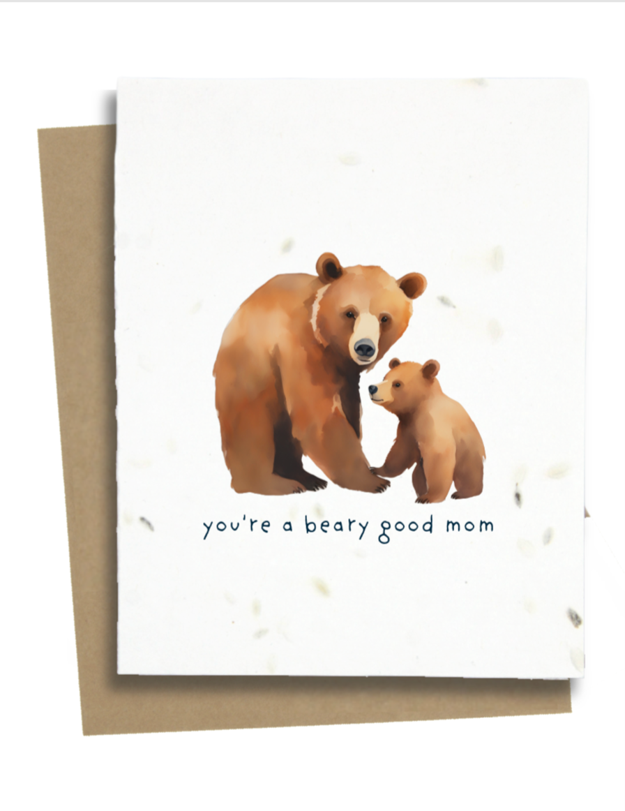 Greet n' Grow Plantable Cards - Mother Bear Mothers Day Card: Wildflower