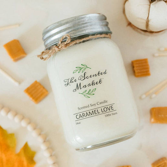 The Scented Market - CARAMEL LOVE Soy Wax Candle 16 oz