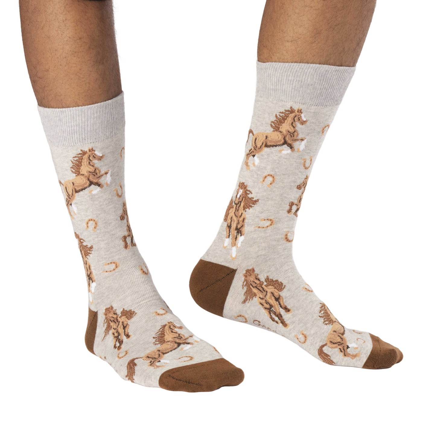 Good Luck Sock - Men's Horses Socks: Shoe Size 7-12