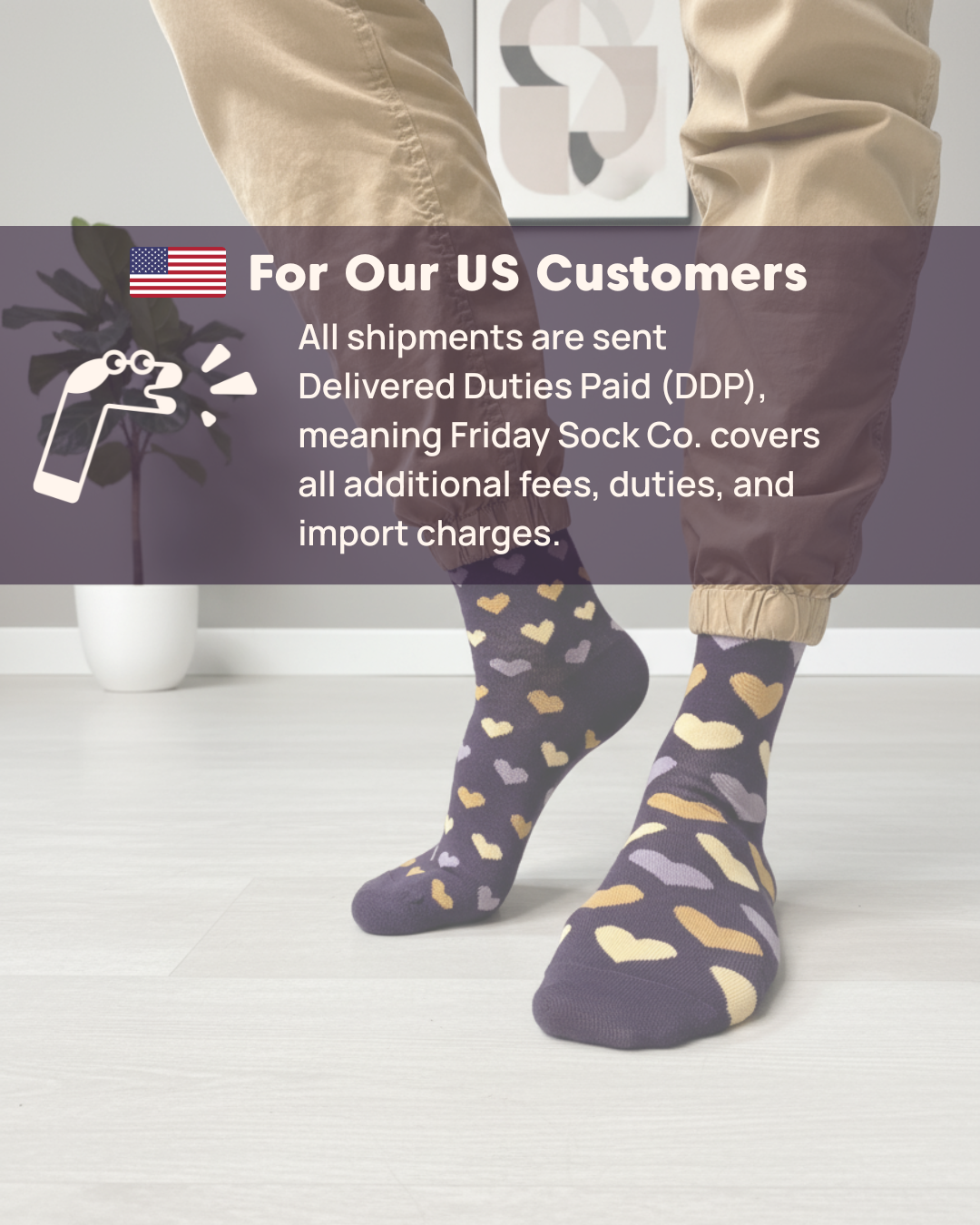 Friday Sock Co. - Men’s Trout & Fly Mid-Calf Socks - Fishing Gift for Him: Men's 7 - 12