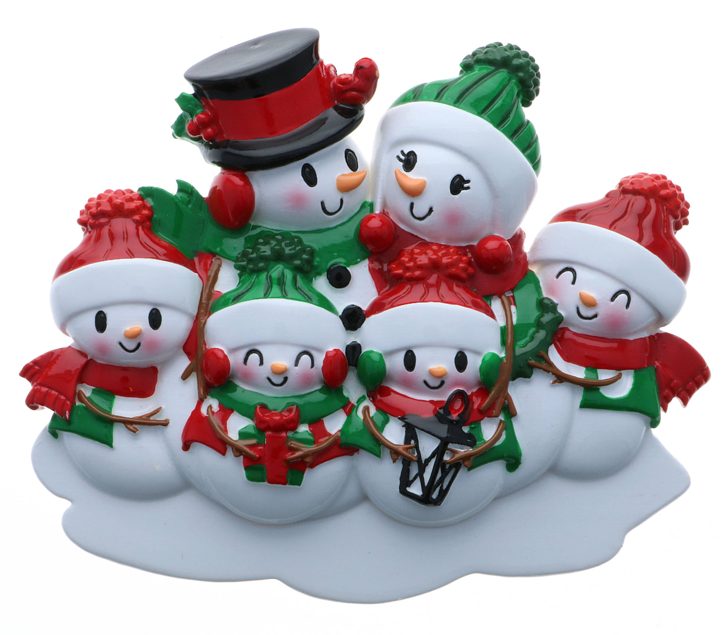 PolarX Ornaments - Snowman Family Personalized Ornament: 5