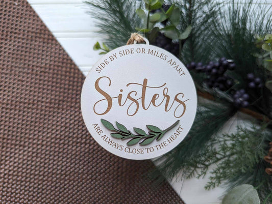 SISTER SIDE BY SIDE ORNAMENT