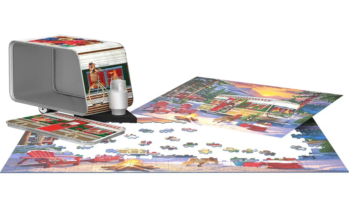 Eurographics Puzzles Canada - Christmas Camping Trailer Tin