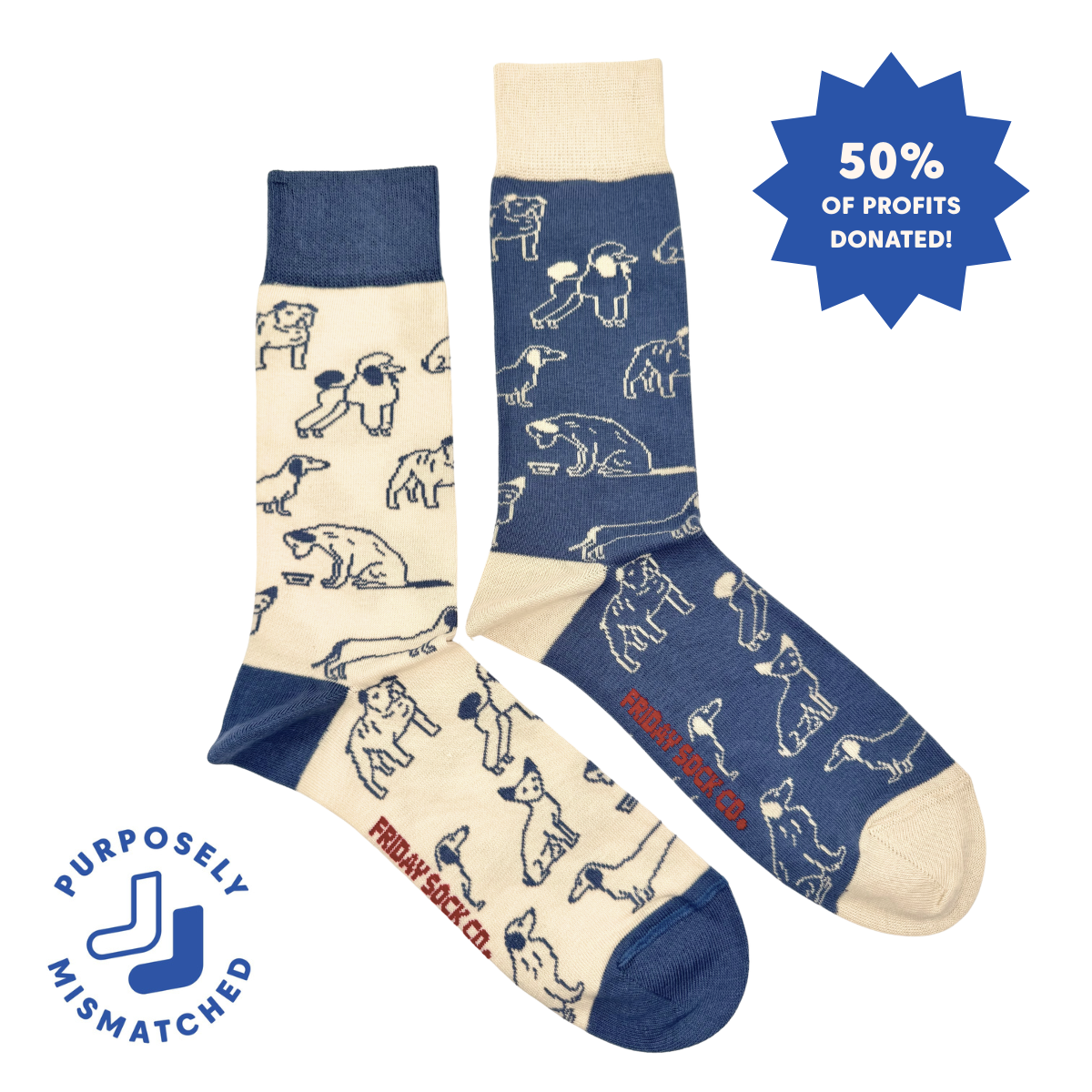 Friday Sock Co. - Men's Dogs This Did Good Socks - Gifts for Dog Lovers
