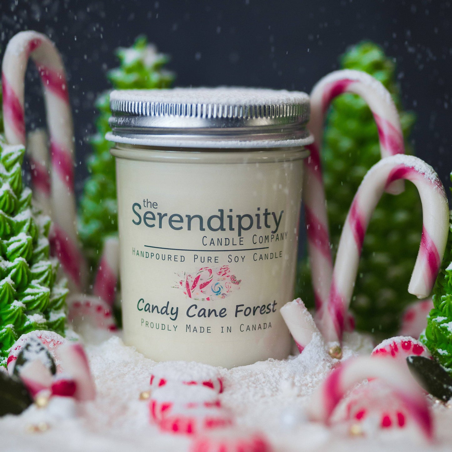 Serendipity Soy Candles - Candy Cane Forest: 32oz 2 Wick