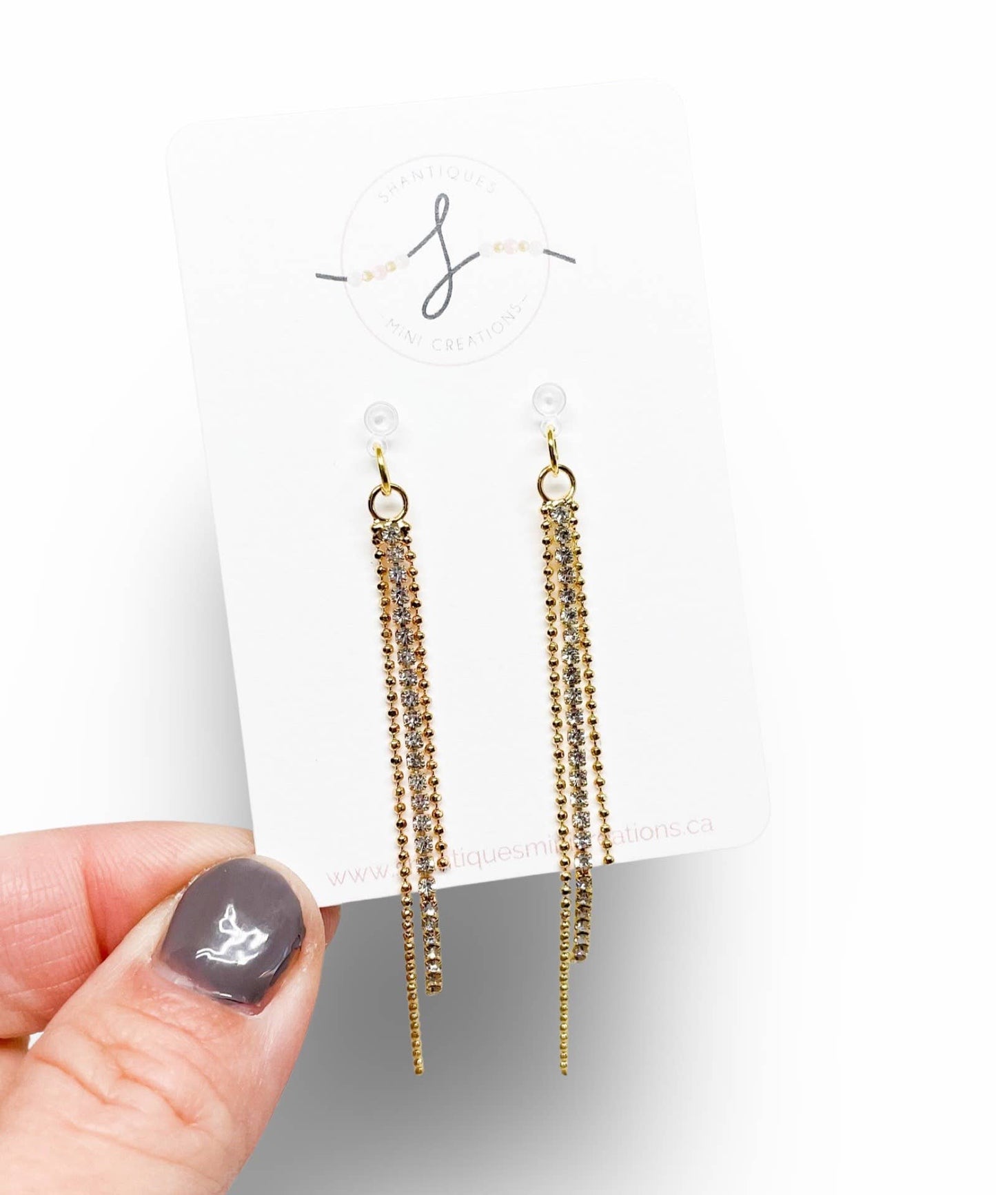 Shantiques Mini Creations - Dangle Earrings - Diamond Drops: 2