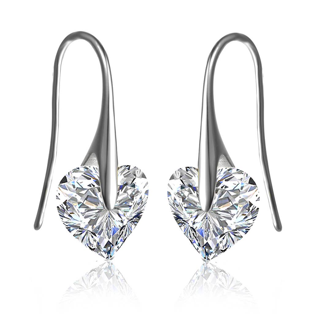 Genevive - Sterling Silver Cubic Zirconia Earrings(5674)