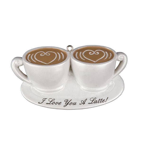 Love You A Latte Couple Ornament