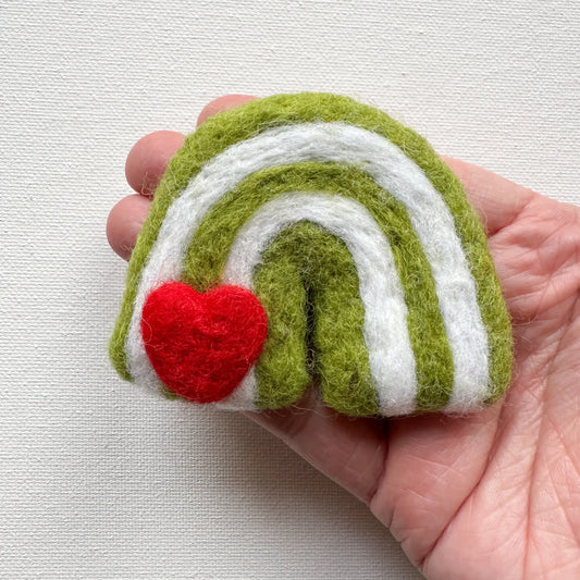 Sewing Seeds Play - One Grinch Inspired Rainbow With Red Heart