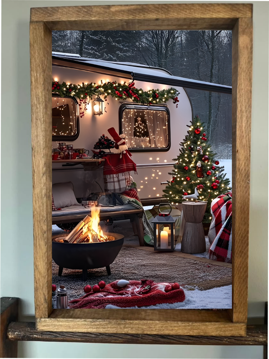 Camper's Christmas Farmhouse Sign: 8x12 / Early American