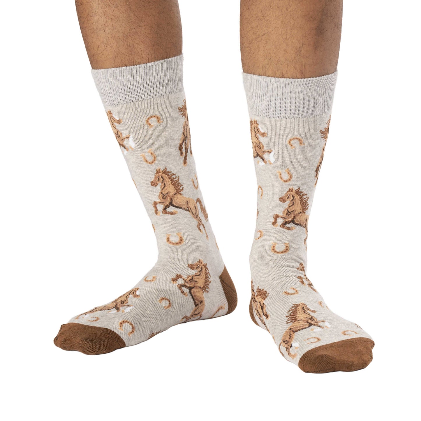 Good Luck Sock - Men's Horses Socks: Shoe Size 7-12