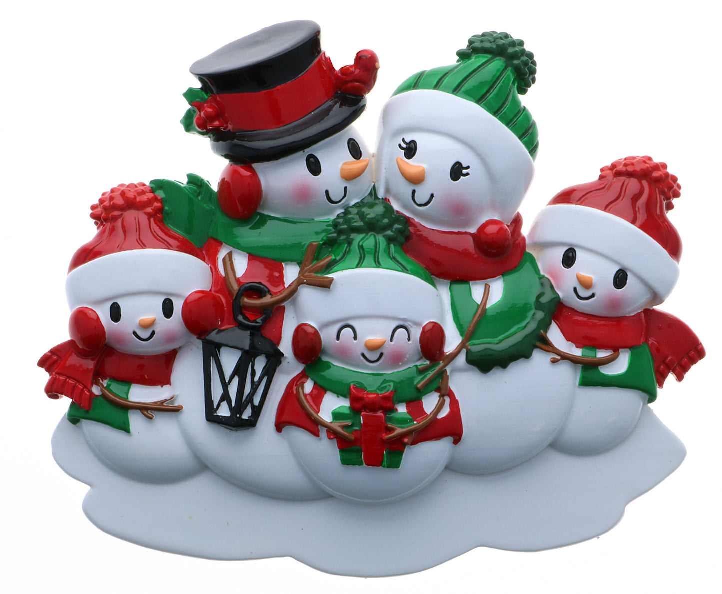 PolarX Ornaments - Snowman Family Personalized Ornament: 5