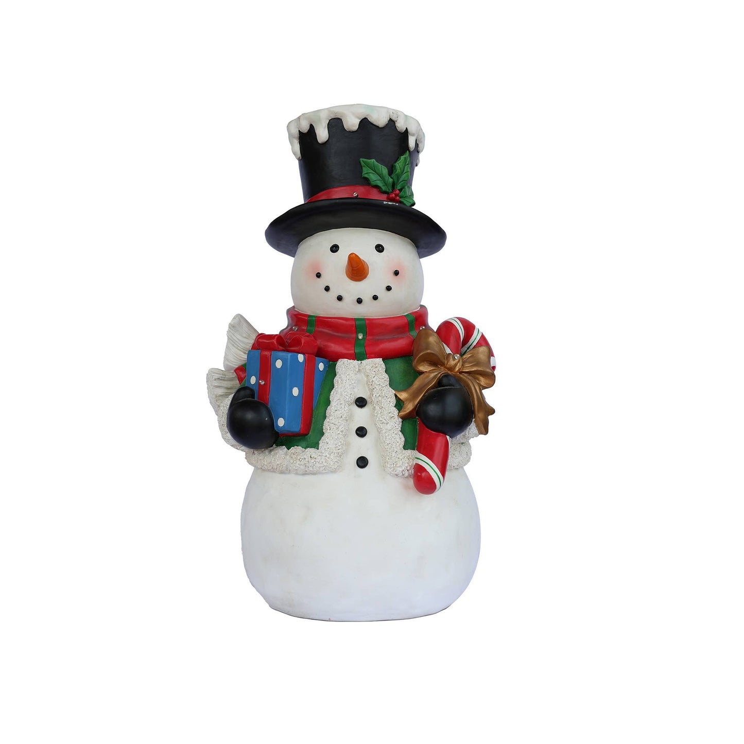Hi-Line Gift Ltd. - Snowman Statue with LED Lights Lighted Christmas Décor