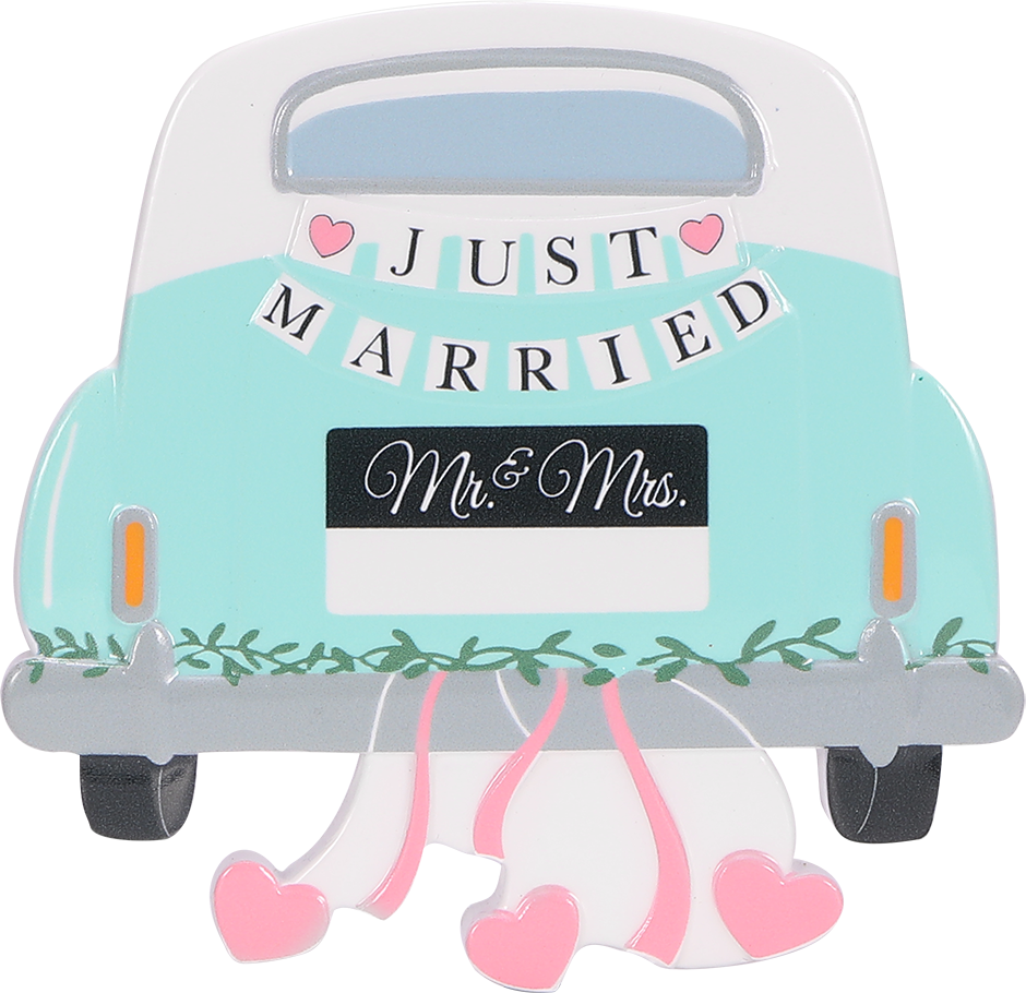 PolarX Ornaments - Just Married Car Personalized Ornament