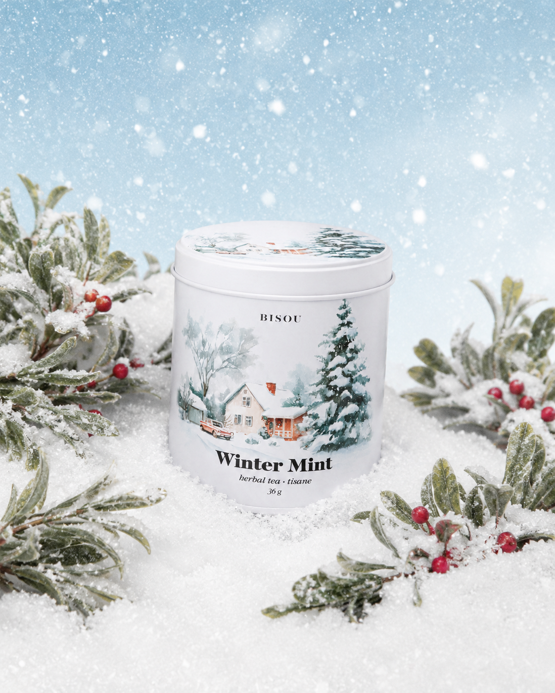Bisou Tea Winter Mint - Holiday Mint Tea Tin