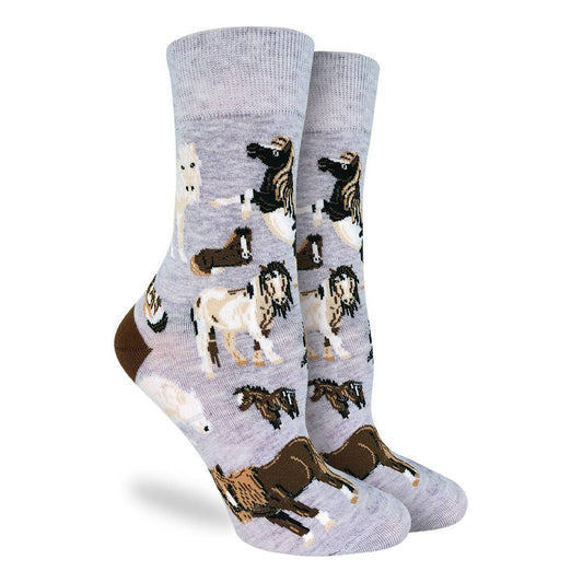 Good Luck Sock - Women's Ponies Socks: Shoe Size 5-9