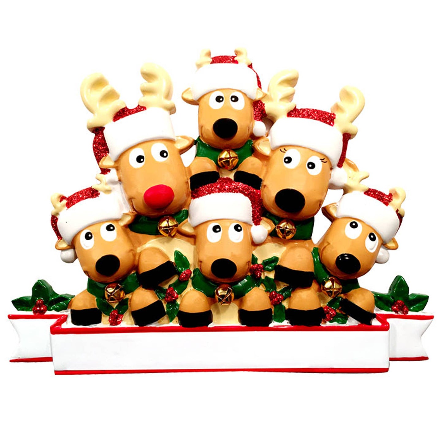 PolarX Ornaments - Reindeer Family Personalized Ornament: 6