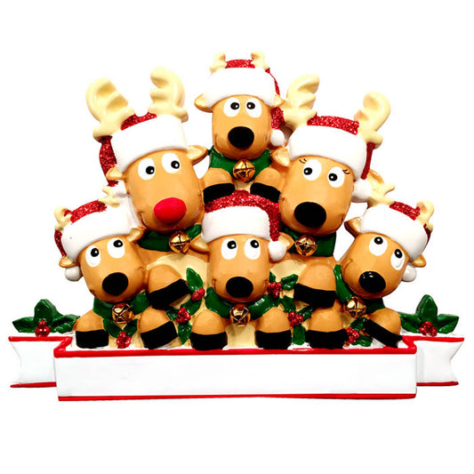 PolarX Ornaments - Reindeer Family Personalized Ornament: 6