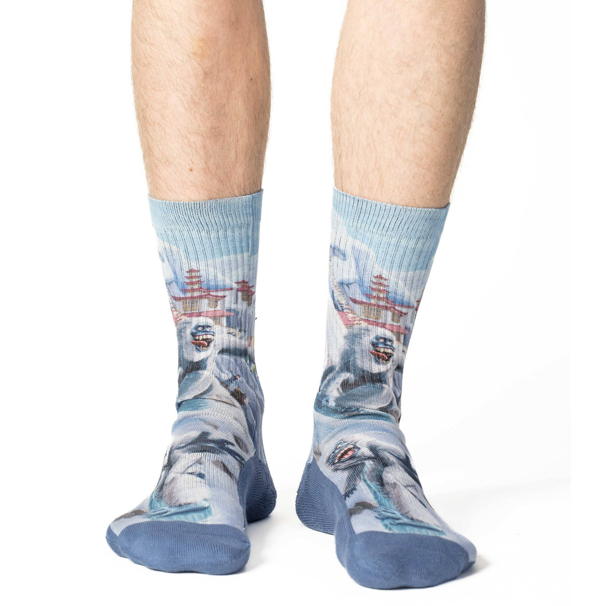 Good Luck Sock - Men's Snowboarding Yeti Socks: Shoe Size 8-13