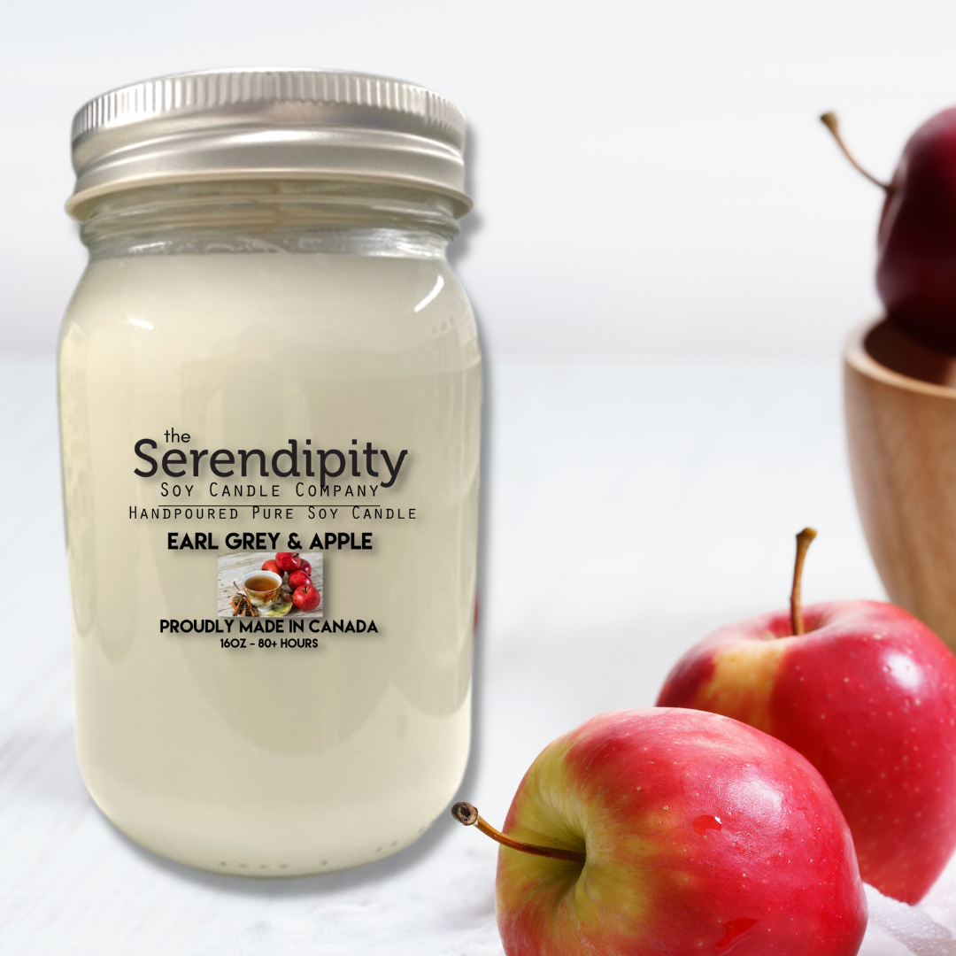 Serendipity Soy Candles - Earl Grey & Apple: 8oz