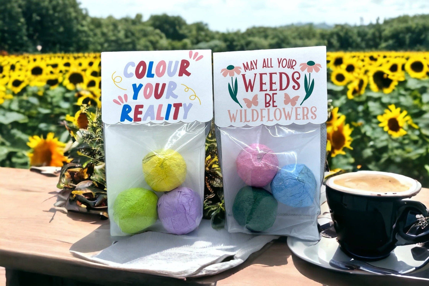 Fuschia Designs Shop - Seed Bombs - Canadian Wildflower - 3 seed bombs /pack