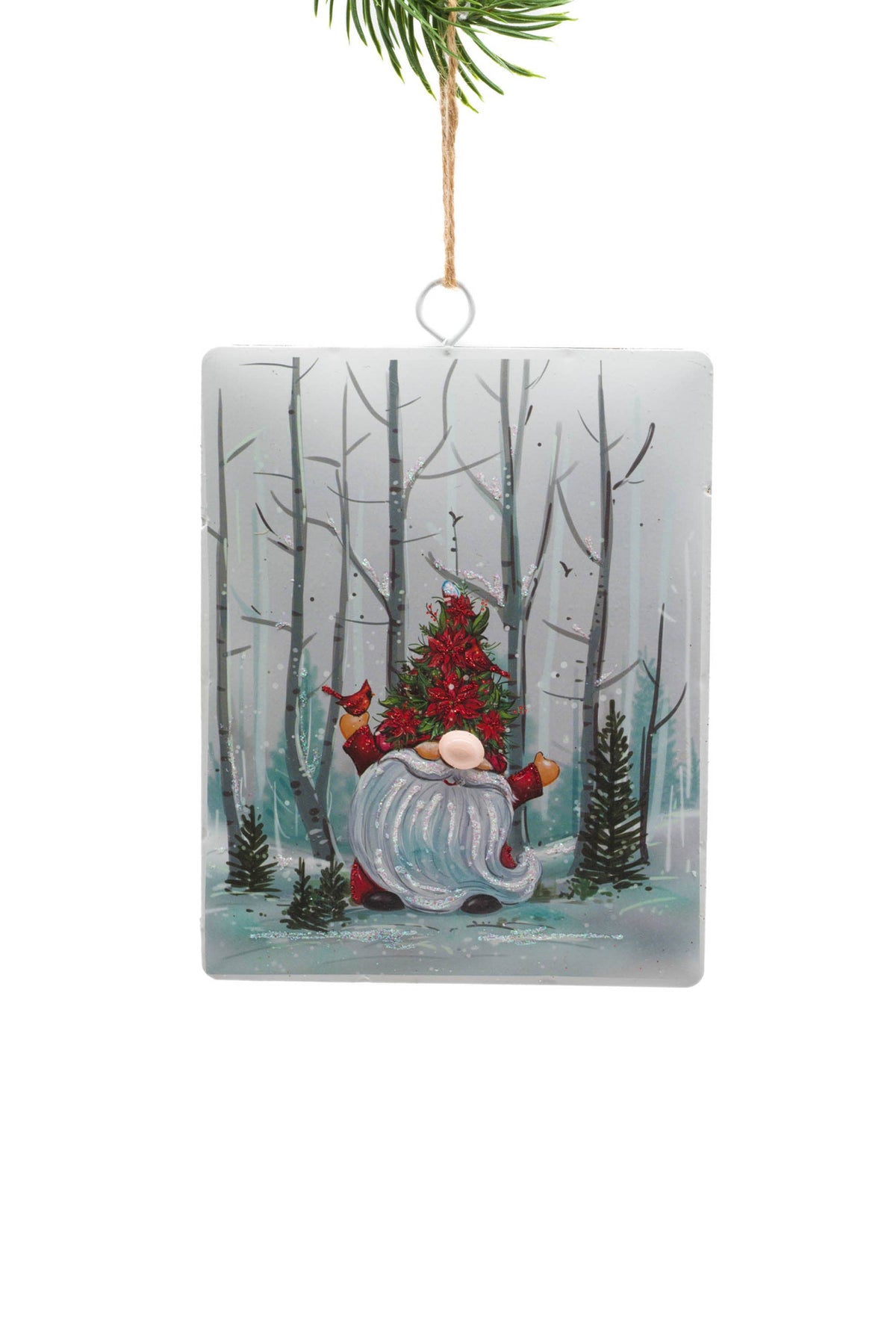 Starlight Collection - White Canvas Ornament with Gnomish Masterpiece