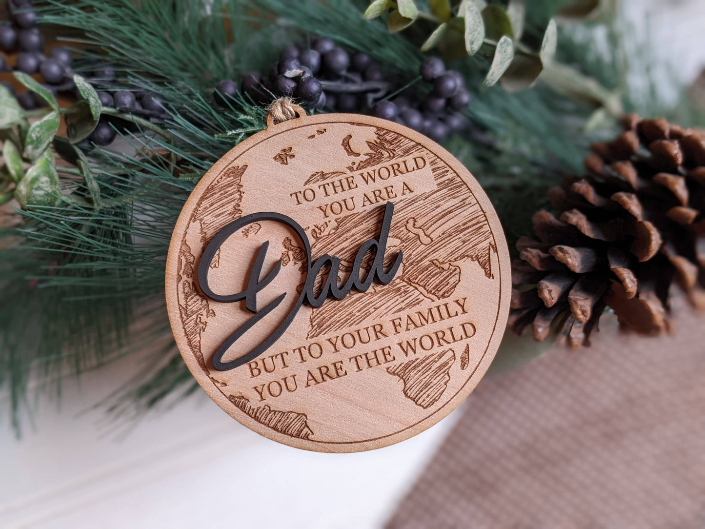 Richer Design Co. - Assorted Dad Christmas Ornament: Mountains