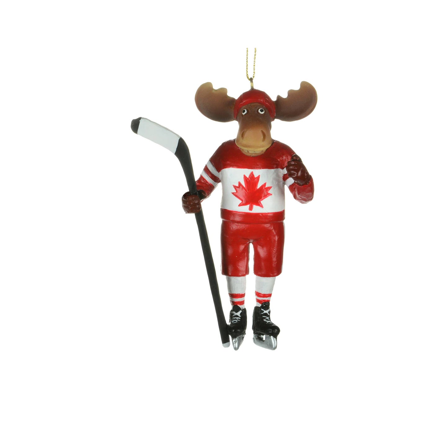 4.5" Team Canada Hockey Player Moose Ornament