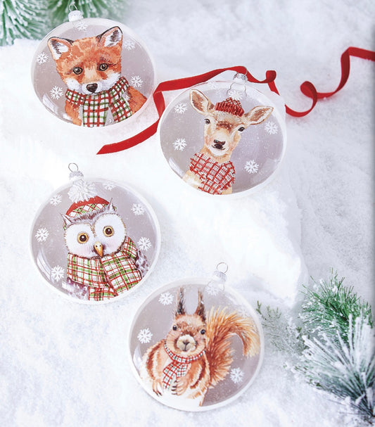 5 Inch North Pole Friends Ornaments, Set of Four