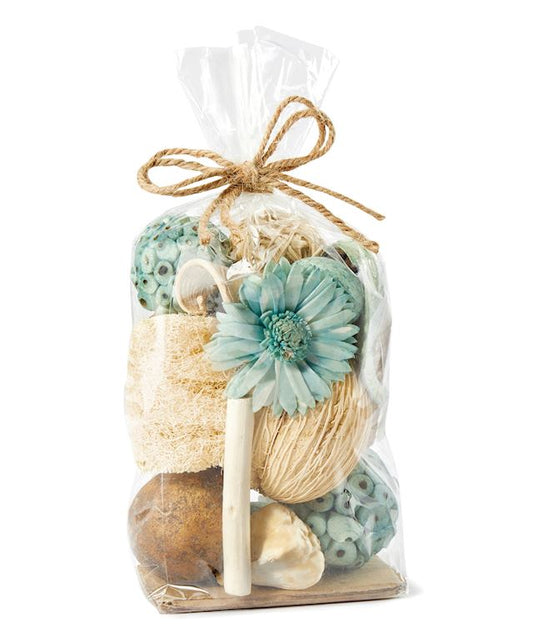 Dried Vase & Bowl Fillers - Teal & Cream