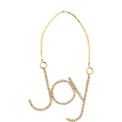 Brilliant White Rhinestone Joy Ornament