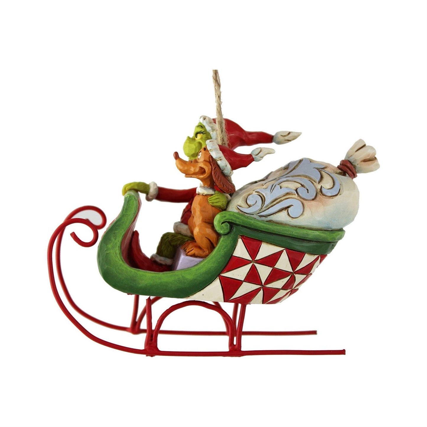 Grinch and Max Sleigh Ornament