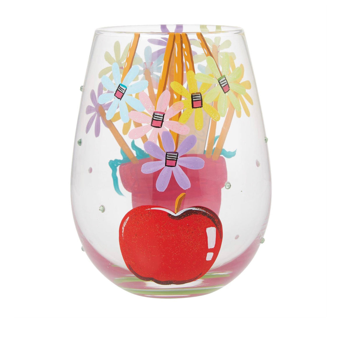 Best Teacher Stemless Wine Glass by Lolita