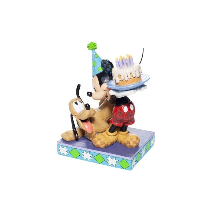 Mickey & Pluto Birthday Figurine by Jim Shore, Disney Traditions