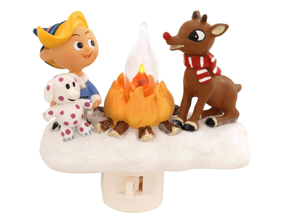 Rudolph and Hermie Campfire Night Light