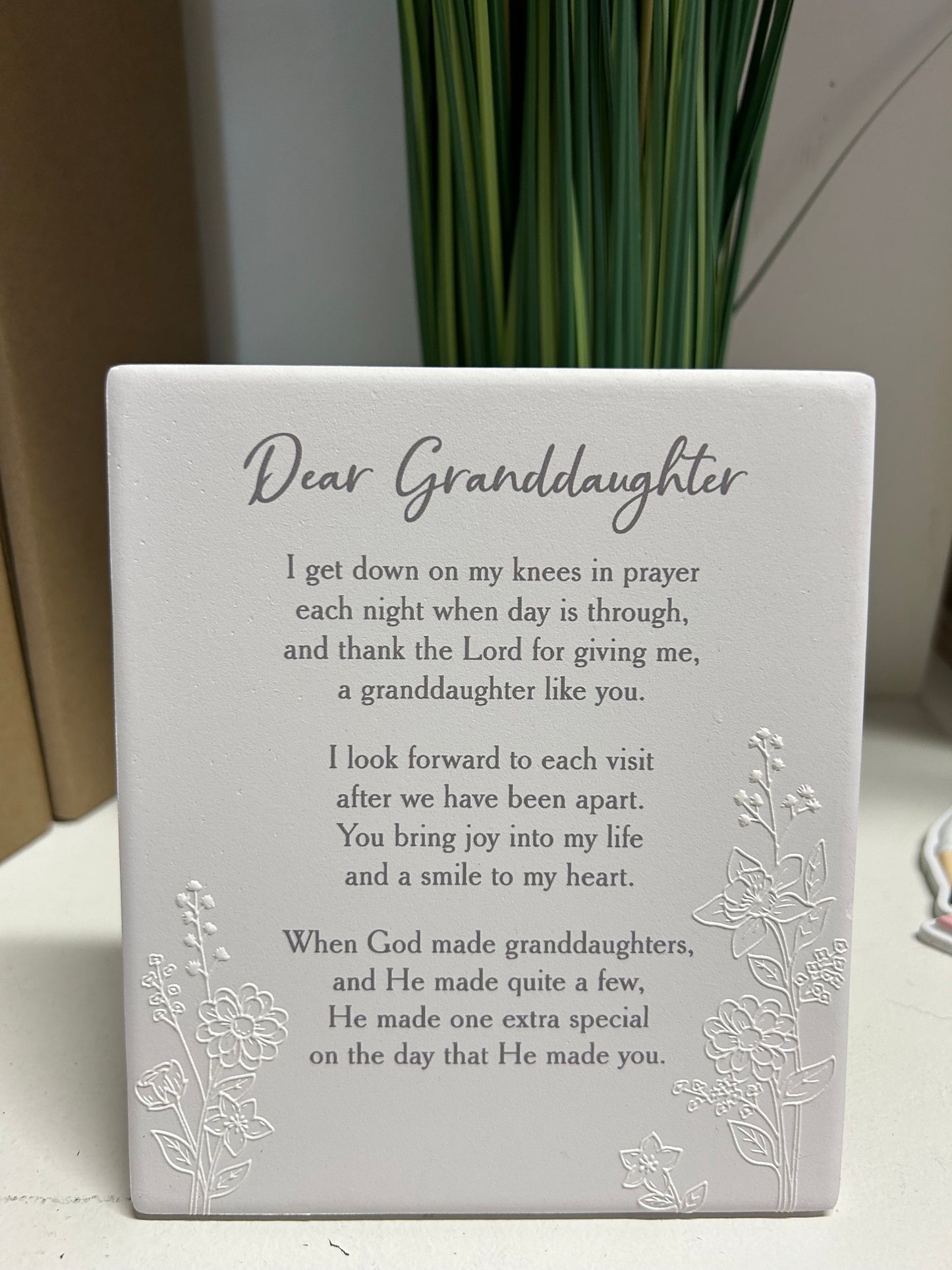 Granddaughter Ceramic Plaque